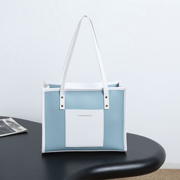 Women's New Stylish Tote Bag For Women - Large Capacity Color-Block Shoulder Bag (Elegant & Versatile For Work/Commute)_viptrois.com