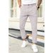 Men's 2024 New Spring And Autumn Men's Double Pleated Line Solid Color Casual Formal Trousers_viptrois.com