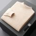 Pure First-Line Ready-to-Wear Half Turtleneck Wool Men 2024 New Solid Color Knitted Sweater Loose Warm Pullover Base Shirt_viptrois.com