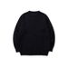Vintage Letter Jacquard Sweater – Retro Unisex Pullover For Men & Women (Black, S/M/L/XL_viptrois.com