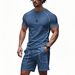 Men's Quick-Dry Sportswear Set - Breathable Short Sleeve T-Shirt & Comfortable Shorts For Gym, Running, Casual Wear | Lightweight Polyester_viptrois.com