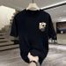 Heavyweight Trendy Brand Pure Cotton Printed Men's Short Sleeve T-Shirt 2025 New Summer Hot Trend Casual Round Neck Tee_viptrois.com
