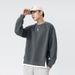 Pure Pure Autumn Kun Hai Peng Yun Men's New Heavy Loose Long Sleeve Fleece Two-Piece Crew Neck Sweatshirt For Men_viptrois.com