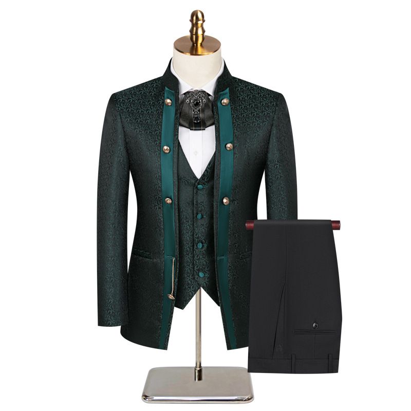 Men's Clothing Wedding Suit Groomsmen Three Piece Suit_viptrois.com