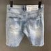 Men's Summer Denim Shorts 5-Inch Inseam Casual Comfort Fit Lightweight Cotton Embroidery Design Mid Waist Straight Leg_viptrois.com
