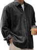 K New Arrival Men's Long Sleeve Loose Thick Casual Shirts Jackets_viptrois.com