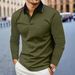 Unisex Minimalist Style Outdoor Camping Lightweight Top Simple Basic Versatile Long Sleeve Polo Shirt MB14_viptrois.com