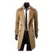 Men's Autumn And Winter Long Double-breasted Trench Coat Men's Woolen Coat Slim Tweed Coat Men_viptrois.com