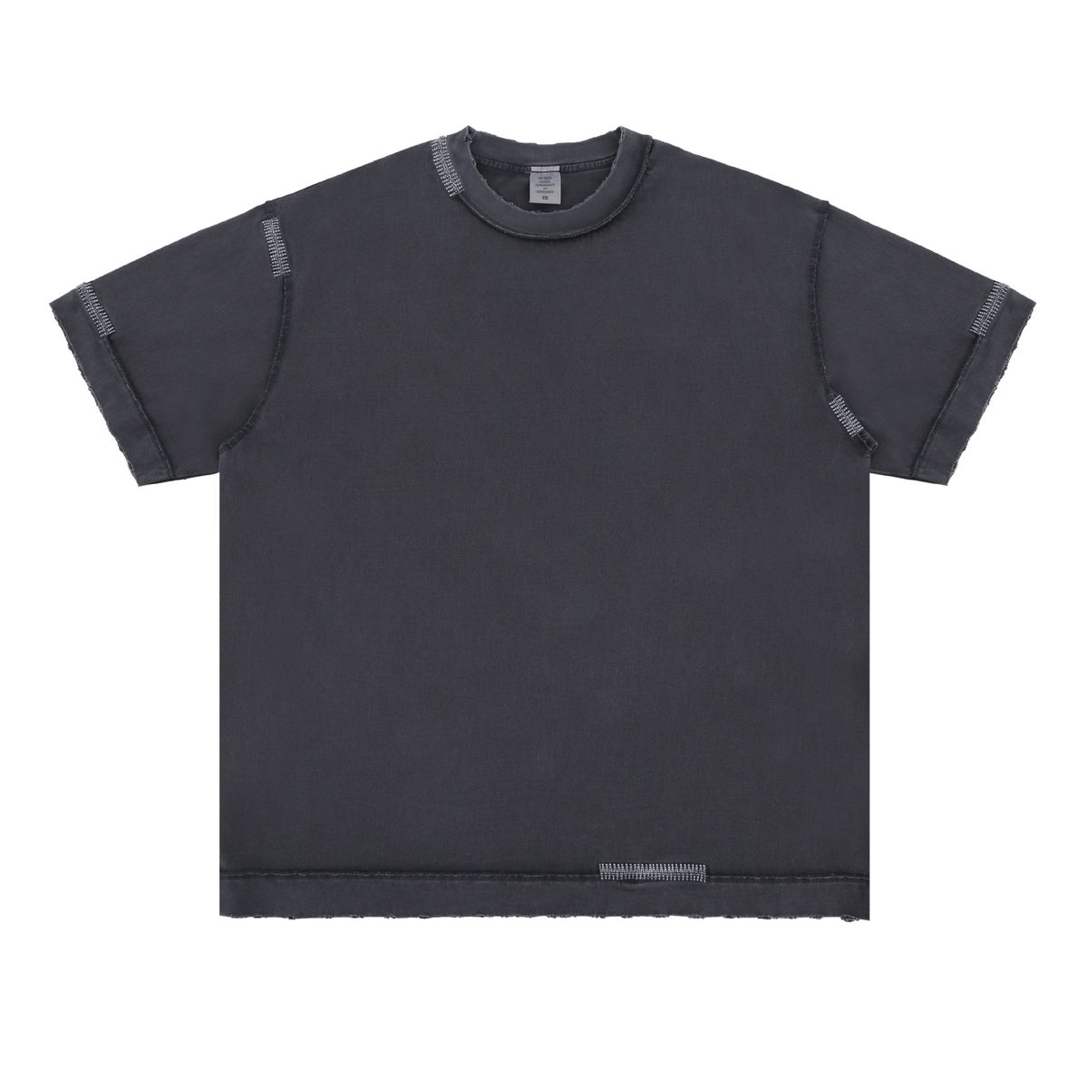 Men's Clothing Washed Old Street Fashion Solid Color Men's Retro Loose Casual T Shirt_viptrois.com