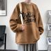 Printed Hoodie Men's New Round Neck Loose Top Chic Trend_viptrois.com