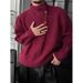 Irregular Button Design High Neck Sweater For Men Korean Style Trendy Brand Cool And Lazy Oversize Knitted Top_viptrois.com