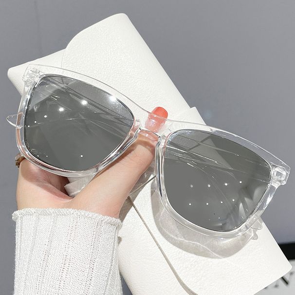 Fashion Style Transparent Frame Sunglasses Real Film Cute Style Genderless Sunglasses Light Fashion Style_viptrois.com