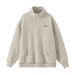 Monochrome Man- Color Block Striped Half-Zip Stand Collar Sweatshirt Autumn Winter Heavyweight Retro Pullover Thickened Warm Jacket_viptrois.com