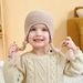 Baby clothing Solid color knitted baby hairball hat_viptrois.com