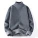 Autumn And Winter Teenage Thick Mink Fur Knitted Base Semi High Neck Sweater_viptrois.com