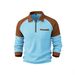 New Men's Waffle Knit Polo Shirt With Half-zip Collar For Cross-border European And American Foreign Trade,_viptrois.com