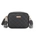 Women's Designer Camera Bag - Quilted Crossbody Purse With Letter Strap, Sequins & Fringe (Stylish Zip Closure Shoulder Bag)_viptrois.com