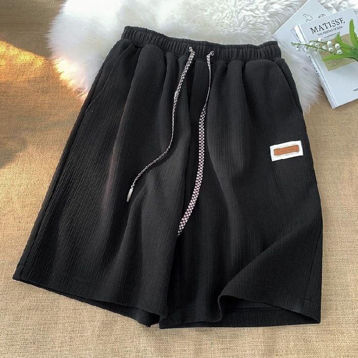 Ice Silk Shorts For Women Summer High Waist Loose Wide Leg Pajama Pants Casual Sports Outer Wear Versatile_viptrois.com