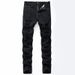 Men's Clothing Ripped Jeans Men's Washed Light White Straight Large Size Jeans Men Trendy_viptrois.com