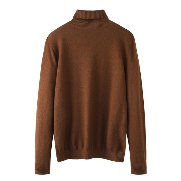 Loom Brand Cut Label Autumn Winter Men's Solid Color Windproof High Collar Warm Casual Base Knitted Wool Sweater Z4E09500_viptrois.com
