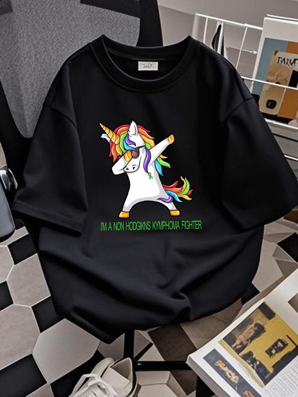Im A Non-hodgkins Lymphoma Fighter Tee T-Shirt Fashion Unisex Breathable Soft Top For Everyday Wear Versatile Summer Stretched Graphic Homme_viptrois.com