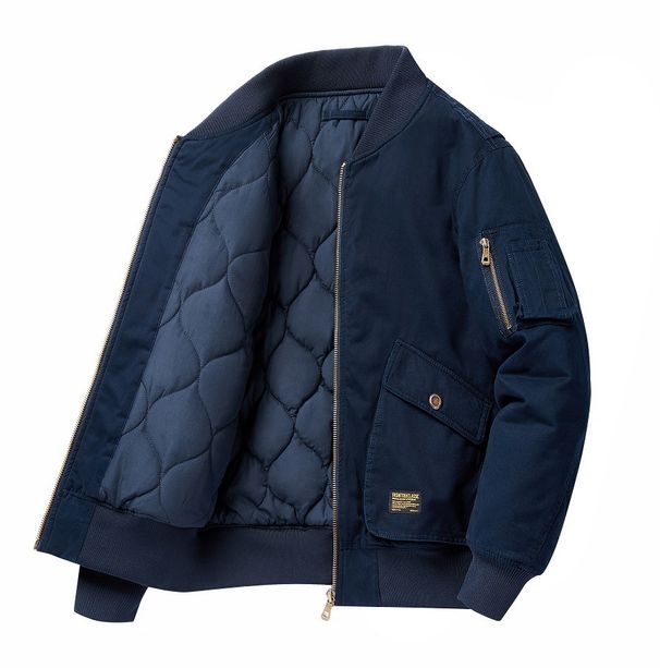Autumn And Winter Quilted Cotton Jacket Men's Cotton Vintage Jacket Men's And Women's Couple Coat Casual Baseball Uniform_viptrois.com