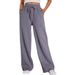 Men's Clothing Sweatpants Casual Wide Leg Sports Pants Elastic Drawstring Loose Trousers_viptrois.com