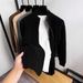 Men's Solid Color Knit Cardigan - Winter Thick Sweater Jacket With Stand Collar, Casual Pullover For Autumn & Spring_viptrois.com