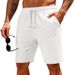 Men's Heavyweight Waffle Shorts Casual Summer Sports Solid Color Versatile Running Training American Style_viptrois.com
