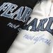 American Style Half-Zip Denim Turn-Down Collar Pullover Sweatshirt Men's Street Loose Embroidered Letter Long Sleeve_viptrois.com
