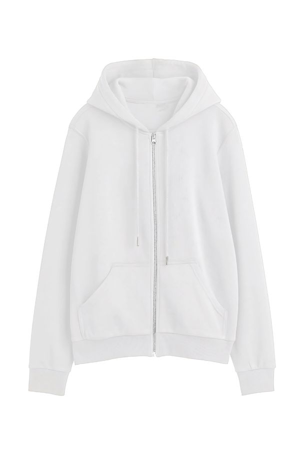 Men's Clothing Zip Up Hoodies Sweatshirts, Jackets Men's Streetwear Zip Hoodie - Oversized High Street Pullover With Full-Zip & Kangaroo Pocket_viptrois.com