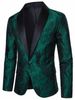 Men's Slim Fit Printed Suit Jacket Trendy Casual Wedding Host Groom's Fashion_viptrois.com