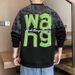 Spring And Autumn New Spring And Autumn Crew Neck Sweater Trendy Long Sleeve Versatile Casual Handsome Clothes Men's Loose Top_viptrois.com