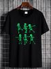 Halloween Boys Girls Dancing Skeletons Dance Challenge T-Shirt Women Female Stylish Slightly Summer Unisex Print Round Neck Short Sleeve T-Shirt For Women Casual Designer Clothes Graphic Casual Stretched Women Top Graphic Tees Versatile Breathable_viptrois.com