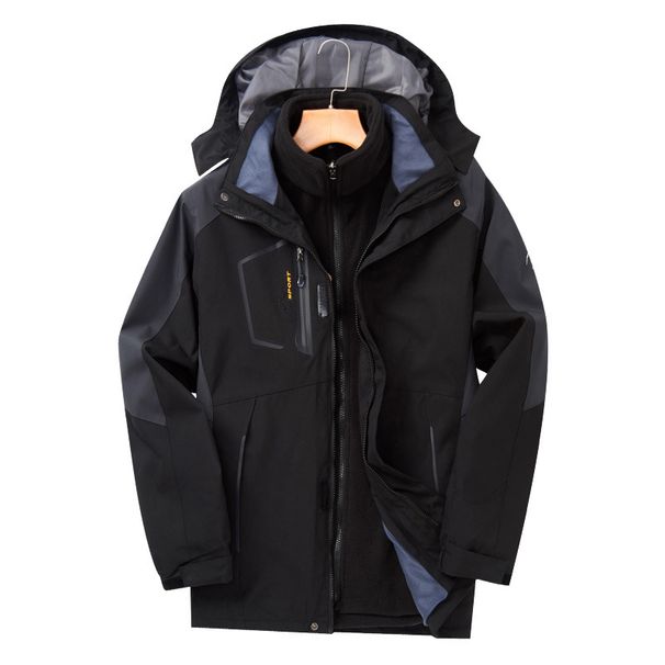Men's Clothing Couple's Three-in-One Charge Clothing Outdoor Multifunctional Waterproof Warm Jacket Mountaineering Suit _viptrois.com
