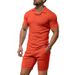 Men's Clothing British Burke Shirt Short Sleeved Shorts Casual Slim Sports Quick Drying POLO Suit_viptrois.com