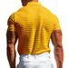 Men's Clothing Summer Men's Waffle Shirt Solid Color Lapel Short Sleeve Casual Sports Top For Formal & Casual_viptrois.com