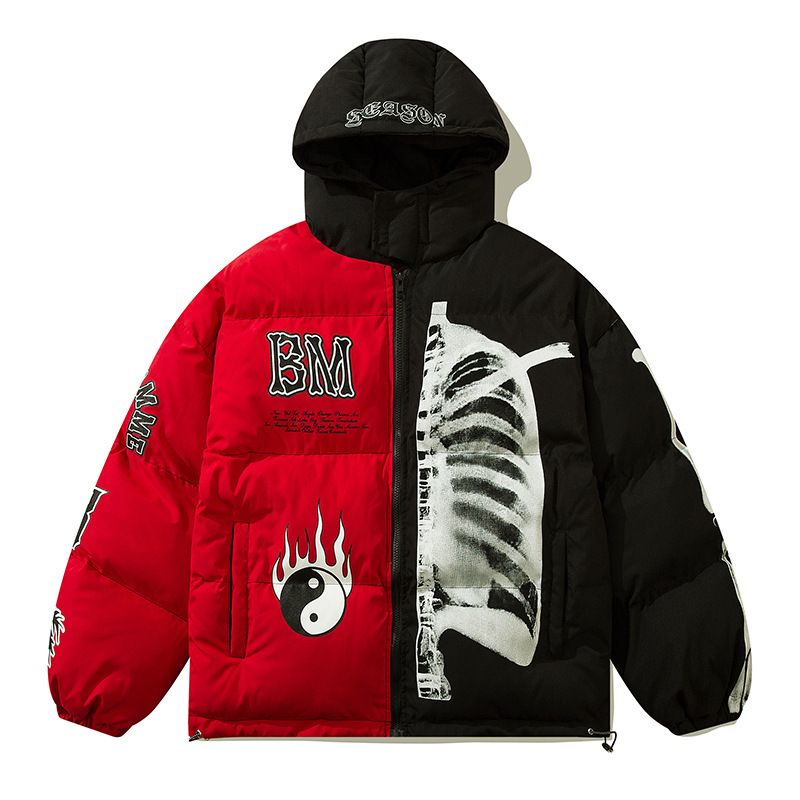 Men's Clothing original trendy brand street national trend Tai Chi cotton jacket thickened cotton coat hooded retro jacket cotton coat_viptrois.com