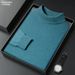 Pure Cross-Border Foreign Trade Live Semi-High Collar Long Sleeve Knitted Sweater Men's Autumn Winter New Solid Color Warm_viptrois.com