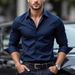 Muscular Business No-Iron Professional Workwear, Summer Anti-Wrinkle Casual Shirt, Men's Long-Sleeve Shirt_viptrois.com
