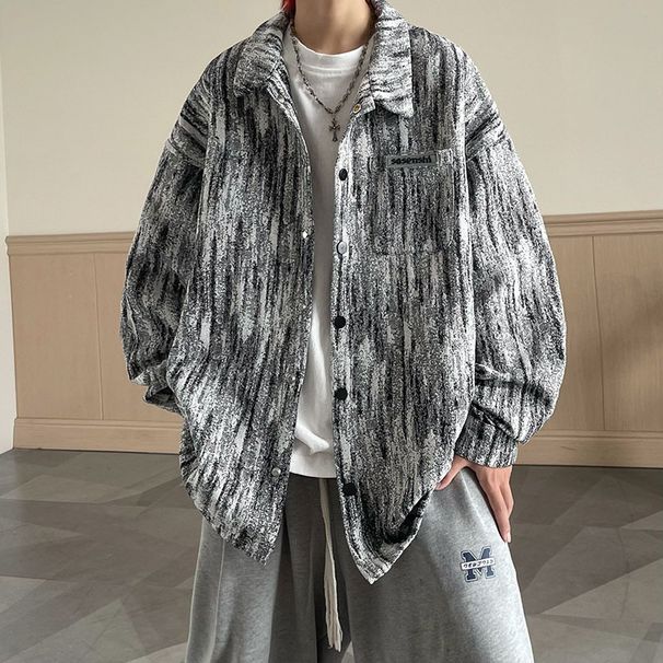 Men’s Clothing Tie Dyed Denim Jacket For Men New Style In Spring And Autumn High Street Vibe Handsome Youth Casual Loose Jacket_viptrois.com
