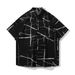 Men's Clothing Casual Short Sleeved Shirt Trendy Fashion Ice Silk Drape Loose Shirt_viptrois.com