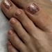 Short Glitter Gold Powder Deep Skin Toenail Simple Joker Elegant European and American Wear Toenail Foreign Trade 24 Pieces_viptrois.com