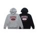 American Style Fleece-lined Thickened Hoodie With Text Print, Loose Fit Trendy High Street_viptrois.com