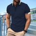 Spring Summer Men's New Sports Korean Casual Trend Slim Fit Short Sleeved Silk Cotton Collar Solid Color T-shirt POLO Shirt Polo T Shirts Top Trendy_viptrois.com