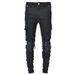 Men's Cargo Brand Slim Fit Skinny Jeans Korean Style Trendy Personality Jogger Ins Tight Pocket Pants_viptrois.com