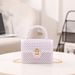 Mini Twisted Handheld Jelly Bag Fashion Fresh Cute Solid Color Chain Crossbody Shoulder Lipstick Bag_viptrois.com