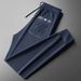 Men's Clothing Casual Pants Men Thin Knitted Embroidery Pressed Glue Three Dimensional Fashion Trend All Match Men's Sports Slim Fit Sweatpants_viptrois.com