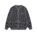 American Retro Leopard Print Jacquard Cardigan Sweater Men, New Loose Lazy Knitted Jacket For Autumn And Winter_viptrois.com