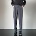 Men's Clothing High End Suit Trousers Summer Wide Leg Straight Loose Trendy Casual Trousers_viptrois.com